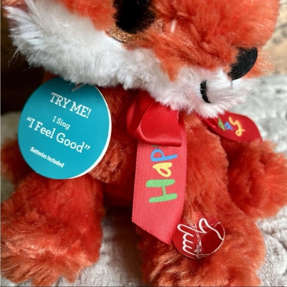 Happy Birthday Fox Plush Electronic Toy Moves Sings I Feel Good Dan Dee Works - Picture 2 of 9